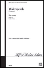 Widerspruch TTBB choral sheet music cover Thumbnail